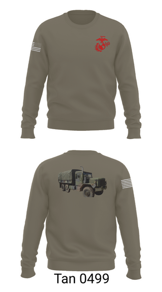 Crew Neck Sweatshirt, H&S Battalion HQ CO Station Motor T, , Teamtime, Team time, sublimation, custom sports apparel, team uniforms, spirit wear, spiritwear, sports uniforms, custom shirts, team store, custom team store, fundraiser sports, apparel fundraiser