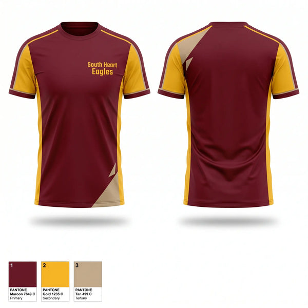 Short Sleeve Performance Shirt, South Heart Eagles, Baseball, Teamtime, Team time, sublimation, custom sports apparel, team uniforms, spirit wear, spiritwear, sports uniforms, custom shirts, team store, custom team store, fundraiser sports, apparel fundraiser