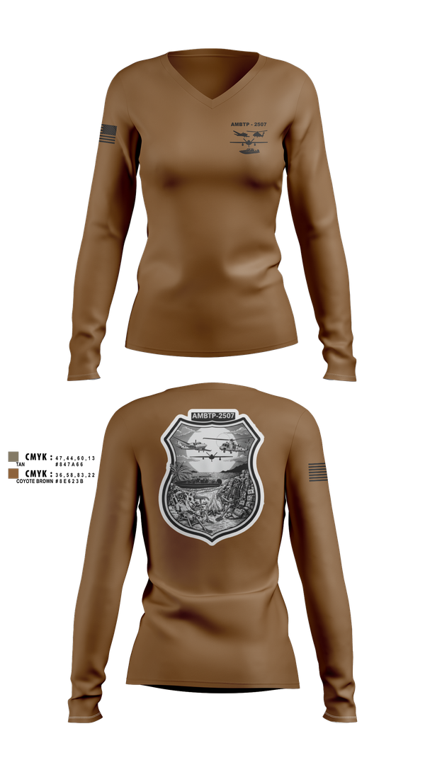 Womens Long Sleeve Vneck Shirt, AMBTP-2507, , Teamtime, Team time, sublimation, custom sports apparel, team uniforms, spirit wear, spiritwear, sports uniforms, custom shirts, team store, custom team store, fundraiser sports, apparel fundraiser