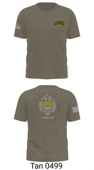 Old School Cotton Feel Shirt, HHC 1/109th INF, Army, Teamtime, Team time, sublimation, custom sports apparel, team uniforms, spirit wear, spiritwear, sports uniforms, custom shirts, team store, custom team store, fundraiser sports, apparel fundraiser