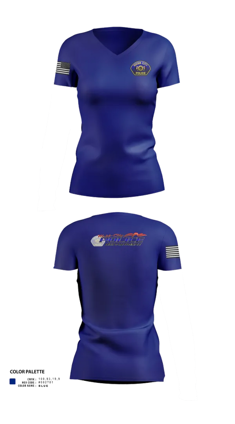 Womens Short Sleeve Vneck Shirt, Webb City Police Department, Police, Teamtime, Team time, sublimation, custom sports apparel, team uniforms, spirit wear, spiritwear, sports uniforms, custom shirts, team store, custom team store, fundraiser sports, apparel fundraiser