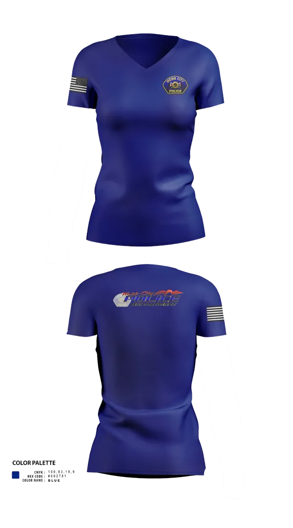 Womens Short Sleeve Vneck Shirt, Webb City Police Department, Police, Teamtime, Team time, sublimation, custom sports apparel, team uniforms, spirit wear, spiritwear, sports uniforms, custom shirts, team store, custom team store, fundraiser sports, apparel fundraiser