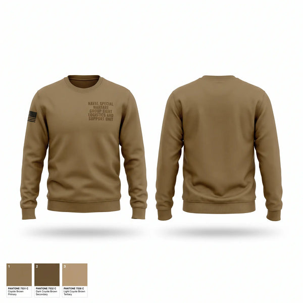 Crew Neck Sweatshirt, Naval Special Warfare Group Eight Logistics and Support Unit, Navy, Teamtime, Team time, sublimation, custom sports apparel, team uniforms, spirit wear, spiritwear, sports uniforms, custom shirts, team store, custom team store, fundraiser sports, apparel fundraiser