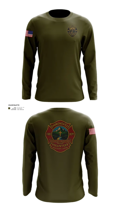 Simmonsville VFD 9385181 Long Sleeve Performance Shirt 101