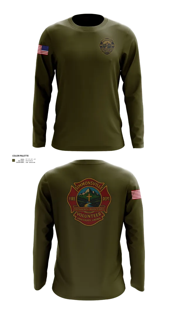 Long Sleeve Performance Shirt, Simmonsville VFD, , Teamtime, Team time, sublimation, custom sports apparel, team uniforms, spirit wear, spiritwear, sports uniforms, custom shirts, team store, custom team store, fundraiser sports, apparel fundraiser