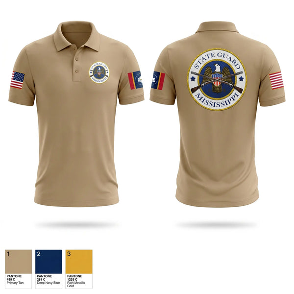 Short Sleeve Performance Polo, MSSG 215th FSC CO, National Guard, Teamtime, Team time, sublimation, custom sports apparel, team uniforms, spirit wear, spiritwear, sports uniforms, custom shirts, team store, custom team store, fundraiser sports, apparel fundraiser