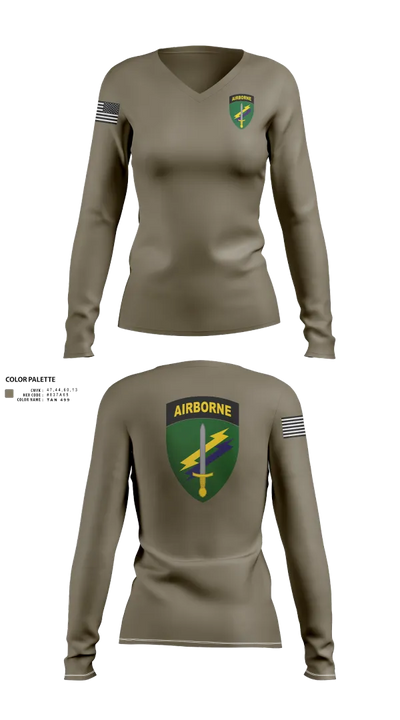 Civil Affairs 64496538 Women's Long Sleeve V-neck Shirt - 22