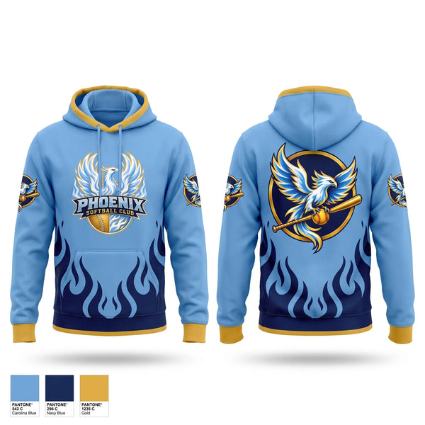 Hoodie, New Jersey Phoenix, Softball, Teamtime, Team time, sublimation, custom sports apparel, team uniforms, spirit wear, spiritwear, sports uniforms, custom shirts, team store, custom team store, fundraiser sports, apparel fundraiser