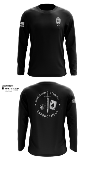 Long Sleeve Performance Shirt, ACE, Police, Teamtime, Team time, sublimation, custom sports apparel, team uniforms, spirit wear, spiritwear, sports uniforms, custom shirts, team store, custom team store, fundraiser sports, apparel fundraiser