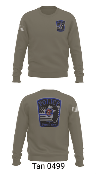 Crew Neck Sweatshirt, Forest view police, Police, Teamtime, Team time, sublimation, custom sports apparel, team uniforms, spirit wear, spiritwear, sports uniforms, custom shirts, team store, custom team store, fundraiser sports, apparel fundraiser