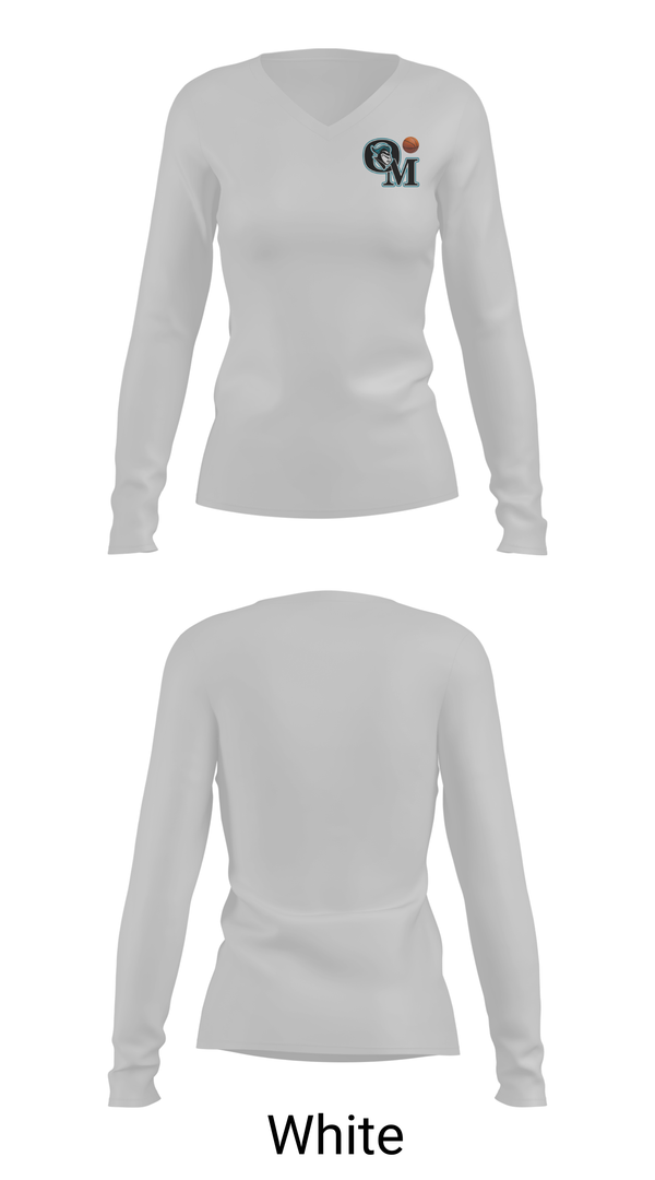 Womens Long Sleeve Vneck Shirt, Organ Mountain Knights Basketball, Men's Basketball, Teamtime, Team time, sublimation, custom sports apparel, team uniforms, spirit wear, spiritwear, sports uniforms, custom shirts, team store, custom team store, fundraiser sports, apparel fundraiser