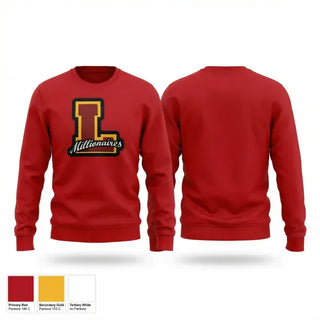 Crew Neck Sweatshirt, Lenox millionaires, Baseball, Teamtime, Team time, sublimation, custom sports apparel, team uniforms, spirit wear, spiritwear, sports uniforms, custom shirts, team store, custom team store, fundraiser sports, apparel fundraiser