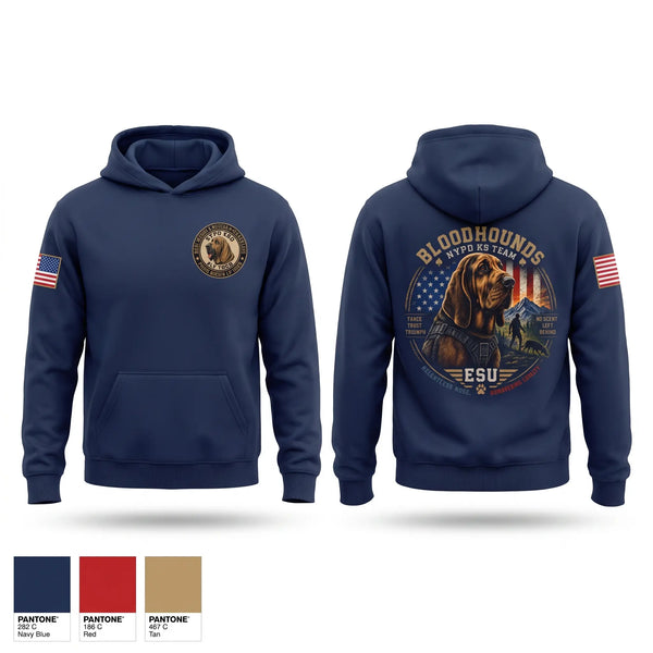 Hoodie, NYPD ESU BLOODHOUND, Police, Teamtime, Team time, sublimation, custom sports apparel, team uniforms, spirit wear, spiritwear, sports uniforms, custom shirts, team store, custom team store, fundraiser sports, apparel fundraiser