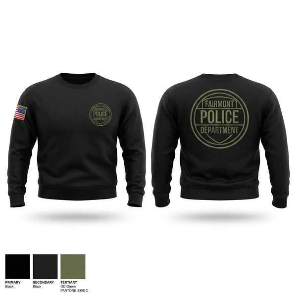 Crew Neck Sweatshirt, Fairmont Police Department, Police, Teamtime, Team time, sublimation, custom sports apparel, team uniforms, spirit wear, spiritwear, sports uniforms, custom shirts, team store, custom team store, fundraiser sports, apparel fundraiser