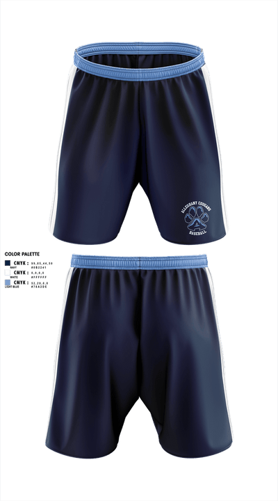 Alleghany Cougars 78146187 Athletic Shorts With Pockets - 1