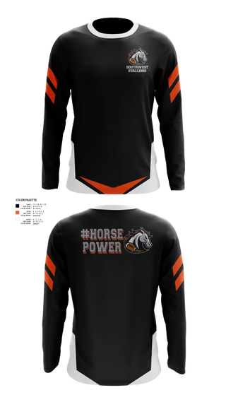 Long Sleeve Performance Shirt, Southwest Stallions, , Teamtime, Team time, sublimation, custom sports apparel, team uniforms, spirit wear, spiritwear, sports uniforms, custom shirts, team store, custom team store, fundraiser sports, apparel fundraiser