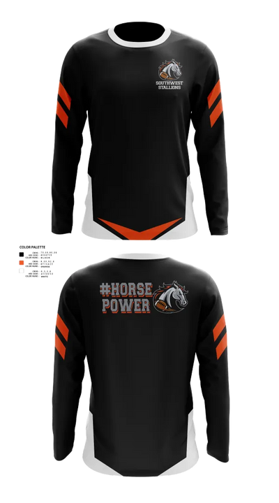 Southwest Stallions 69385019 Long Sleeve Performance Shirt 40