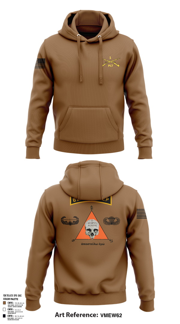 Hoodie, 1st PLT B Co 1-173IN, , Teamtime, Team time, sublimation, custom sports apparel, team uniforms, spirit wear, spiritwear, sports uniforms, custom shirts, team store, custom team store, fundraiser sports, apparel fundraiser