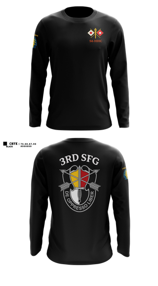 Long Sleeve Performance Shirt, S6 HHC 3SFG(A), Army, Teamtime, Team time, sublimation, custom sports apparel, team uniforms, spirit wear, spiritwear, sports uniforms, custom shirts, team store, custom team store, fundraiser sports, apparel fundraiser