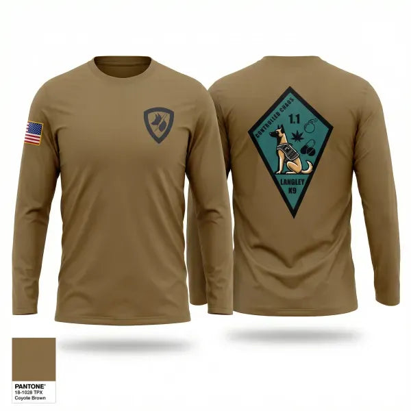 Long Sleeve Performance Shirt, 633 SFS K9, Air Force, Teamtime, Team time, sublimation, custom sports apparel, team uniforms, spirit wear, spiritwear, sports uniforms, custom shirts, team store, custom team store, fundraiser sports, apparel fundraiser