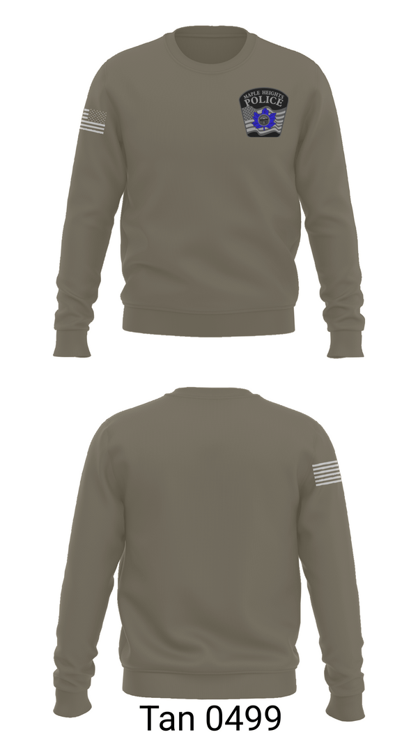 Crew Neck Sweatshirt, Maple Heights Police Department, Police, Teamtime, Team time, sublimation, custom sports apparel, team uniforms, spirit wear, spiritwear, sports uniforms, custom shirts, team store, custom team store, fundraiser sports, apparel fundraiser