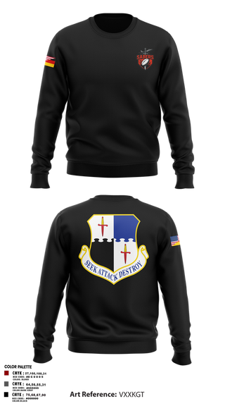 Crew Neck Sweatshirt, Saber Rugby, Rugby, Teamtime, Team time, sublimation, custom sports apparel, team uniforms, spirit wear, spiritwear, sports uniforms, custom shirts, team store, custom team store, fundraiser sports, apparel fundraiser
