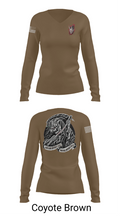 112th, 1/1 BN CRDT 19582480 Women's Long Sleeve V-neck Shirt - 17