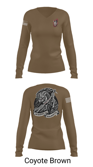 Womens Long Sleeve Vneck Shirt, , Army, Teamtime, Team time, sublimation, custom sports apparel, team uniforms, spirit wear, spiritwear, sports uniforms, custom shirts, team store, custom team store, fundraiser sports, apparel fundraiser