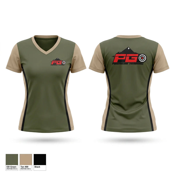 Womens Short Sleeve Vneck Shirt, PG FIREARMS TRAINING L.L.C., , Teamtime, Team time, sublimation, custom sports apparel, team uniforms, spirit wear, spiritwear, sports uniforms, custom shirts, team store, custom team store, fundraiser sports, apparel fundraiser