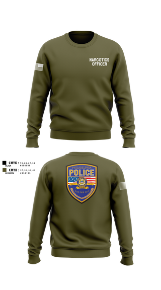 Crew Neck Sweatshirt, Philadelphia police narcotics, Police, Teamtime, Team time, sublimation, custom sports apparel, team uniforms, spirit wear, spiritwear, sports uniforms, custom shirts, team store, custom team store, fundraiser sports, apparel fundraiser