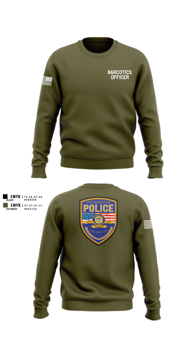 Philadelphia police narcotics 89057039 Crew Neck Sweatshirt - 101