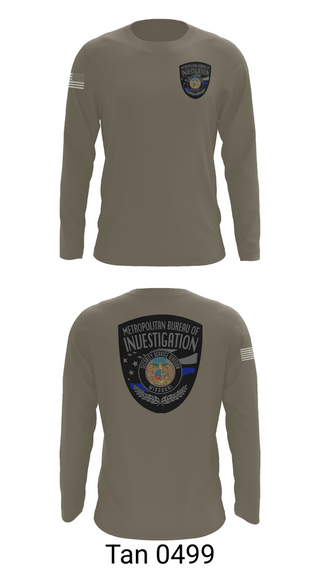 Long Sleeve Performance Shirt, Metropolitan Bureau Of Investigation, Police, Teamtime, Team time, sublimation, custom sports apparel, team uniforms, spirit wear, spiritwear, sports uniforms, custom shirts, team store, custom team store, fundraiser sports, apparel fundraiser