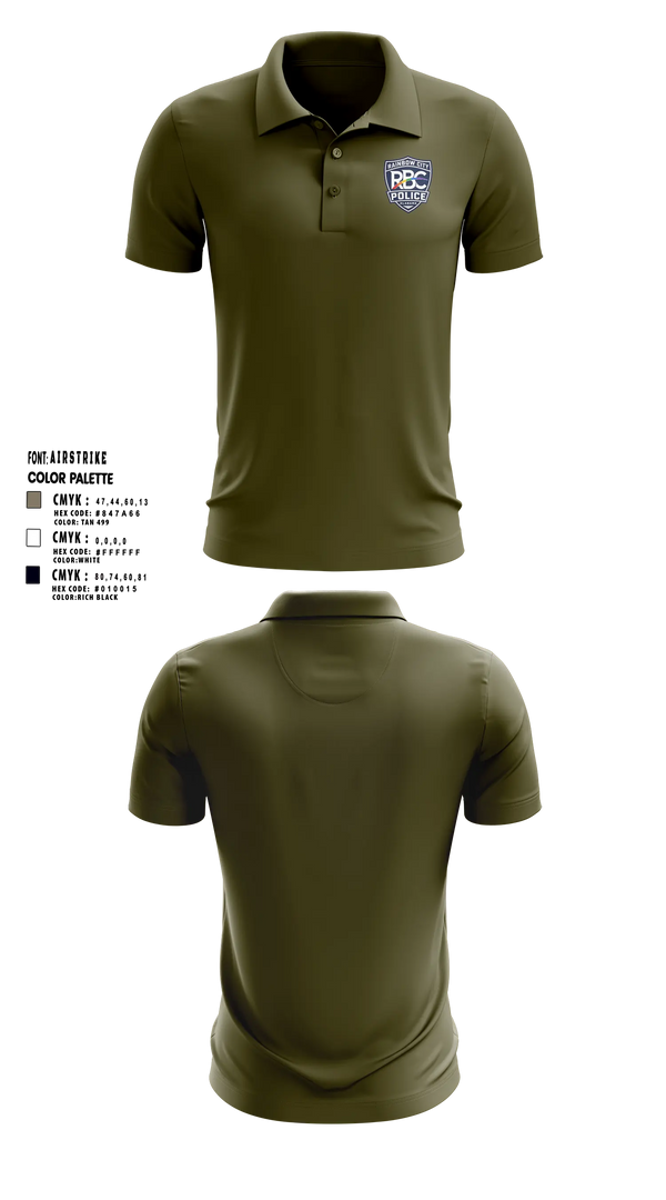 Short Sleeve Performance Polo, Rainbow City Police Department, Police, Teamtime, Team time, sublimation, custom sports apparel, team uniforms, spirit wear, spiritwear, sports uniforms, custom shirts, team store, custom team store, fundraiser sports, apparel fundraiser