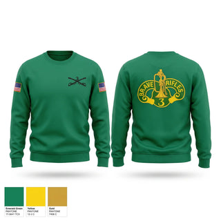 Crew Neck Sweatshirt, 3d Cavalry Regiment, Army, Teamtime, Team time, sublimation, custom sports apparel, team uniforms, spirit wear, spiritwear, sports uniforms, custom shirts, team store, custom team store, fundraiser sports, apparel fundraiser