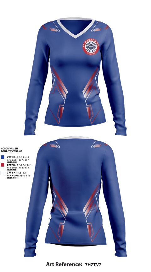 Womens Long Sleeve Vneck Shirt, PANTHERS, Women's Volleyball, Teamtime, Team time, sublimation, custom sports apparel, team uniforms, spirit wear, spiritwear, sports uniforms, custom shirts, team store, custom team store, fundraiser sports, apparel fundraiser