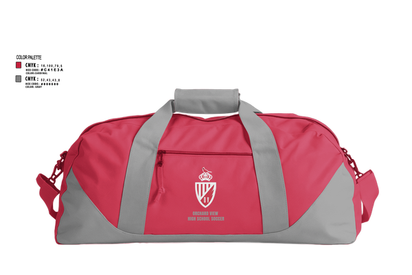Duffle Bag, Orchard View High School Soccer, Men's Soccer, Teamtime, Team time, sublimation, custom sports apparel, team uniforms, spirit wear, spiritwear, sports uniforms, custom shirts, team store, custom team store, fundraiser sports, apparel fundraiser