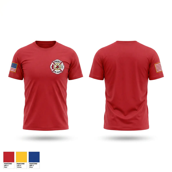 Old School Cotton Feel Shirt, CREOLA FIRE / RESCUE, Fire Department, Teamtime, Team time, sublimation, custom sports apparel, team uniforms, spirit wear, spiritwear, sports uniforms, custom shirts, team store, custom team store, fundraiser sports, apparel fundraiser