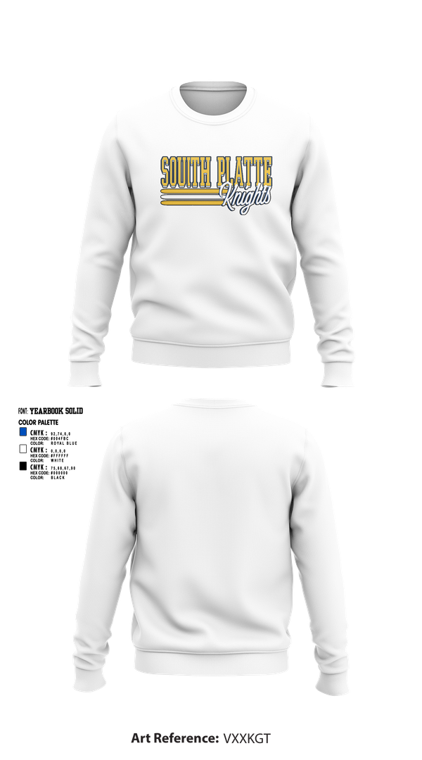 Crew Neck Sweatshirt, South Platte Knights Volleyball, Women's Volleyball, Teamtime, Team time, sublimation, custom sports apparel, team uniforms, spirit wear, spiritwear, sports uniforms, custom shirts, team store, custom team store, fundraiser sports, apparel fundraiser
