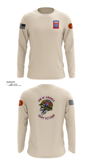 Long Sleeve Performance Shirt, 82d ABN DIV, , Teamtime, Team time, sublimation, custom sports apparel, team uniforms, spirit wear, spiritwear, sports uniforms, custom shirts, team store, custom team store, fundraiser sports, apparel fundraiser