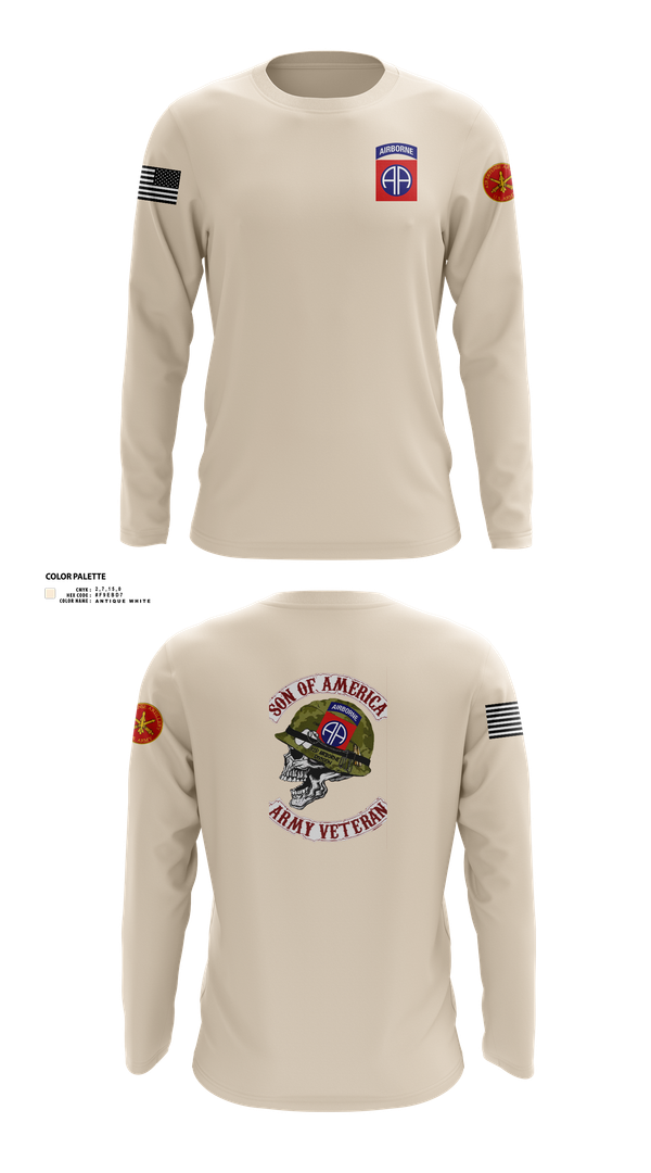 Long Sleeve Performance Shirt, 82d ABN DIV, , Teamtime, Team time, sublimation, custom sports apparel, team uniforms, spirit wear, spiritwear, sports uniforms, custom shirts, team store, custom team store, fundraiser sports, apparel fundraiser