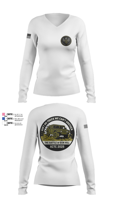 A 1/111 Field Artillery 90044147 Women's Long Sleeve V-neck Shirt - 3