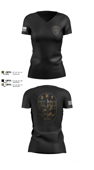 Womens Short Sleeve Vneck Shirt, Kemper County Sheriff’s Office, Police, Teamtime, Team time, sublimation, custom sports apparel, team uniforms, spirit wear, spiritwear, sports uniforms, custom shirts, team store, custom team store, fundraiser sports, apparel fundraiser