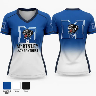 McKinley Lady Panthers Women's Short Sleeve V-neck Shirt - 21