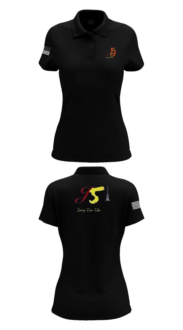 Womens Short Sleeve Performance Polo, Jonny Five Film, , Teamtime, Team time, sublimation, custom sports apparel, team uniforms, spirit wear, spiritwear, sports uniforms, custom shirts, team store, custom team store, fundraiser sports, apparel fundraiser