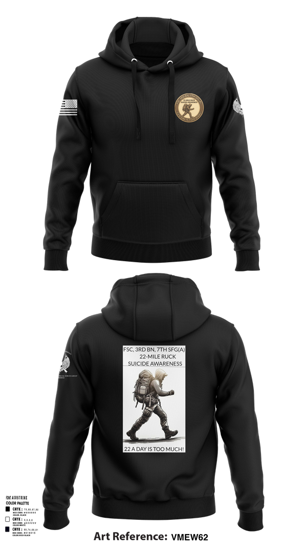 Hoodie, FSC, 3RD BN, 7TH SFG(A), Army, Teamtime, Team time, sublimation, custom sports apparel, team uniforms, spirit wear, spiritwear, sports uniforms, custom shirts, team store, custom team store, fundraiser sports, apparel fundraiser