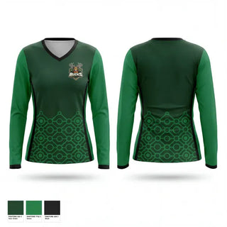 Womens Long Sleeve Vneck Shirt, Bucks, Men's Basketball, Teamtime, Team time, sublimation, custom sports apparel, team uniforms, spirit wear, spiritwear, sports uniforms, custom shirts, team store, custom team store, fundraiser sports, apparel fundraiser