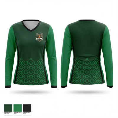 Bucks 69156957 Women's Long Sleeve V-neck Shirt - 1