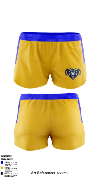 Womens Shorts, Memphis Rams, , Teamtime, Team time, sublimation, custom sports apparel, team uniforms, spirit wear, spiritwear, sports uniforms, custom shirts, team store, custom team store, fundraiser sports, apparel fundraiser