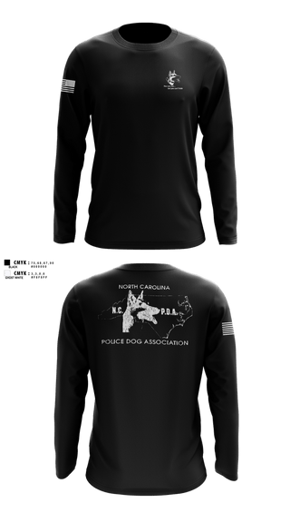 Long Sleeve Performance Shirt, North Carolina Police Dog Association, Police, Teamtime, Team time, sublimation, custom sports apparel, team uniforms, spirit wear, spiritwear, sports uniforms, custom shirts, team store, custom team store, fundraiser sports, apparel fundraiser