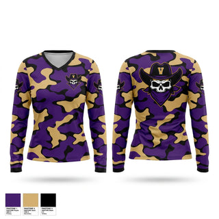 Womens Long Sleeve Vneck Shirt, Boerne Vaqueros, Baseball, Teamtime, Team time, sublimation, custom sports apparel, team uniforms, spirit wear, spiritwear, sports uniforms, custom shirts, team store, custom team store, fundraiser sports, apparel fundraiser